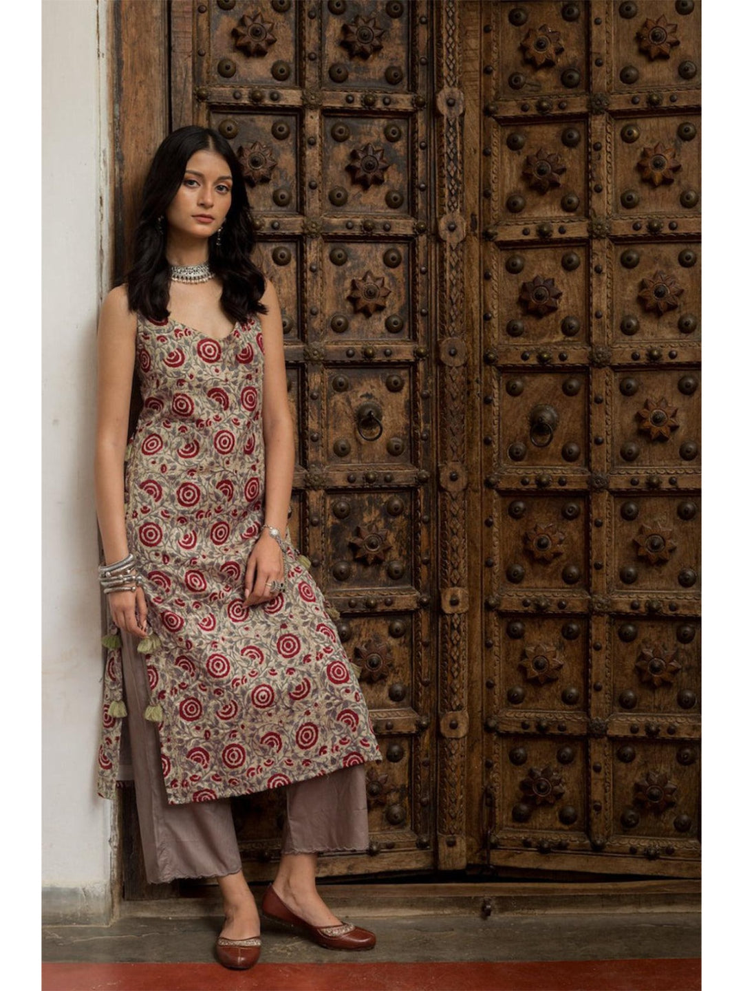 Brick Red Kurta With Palazzos
