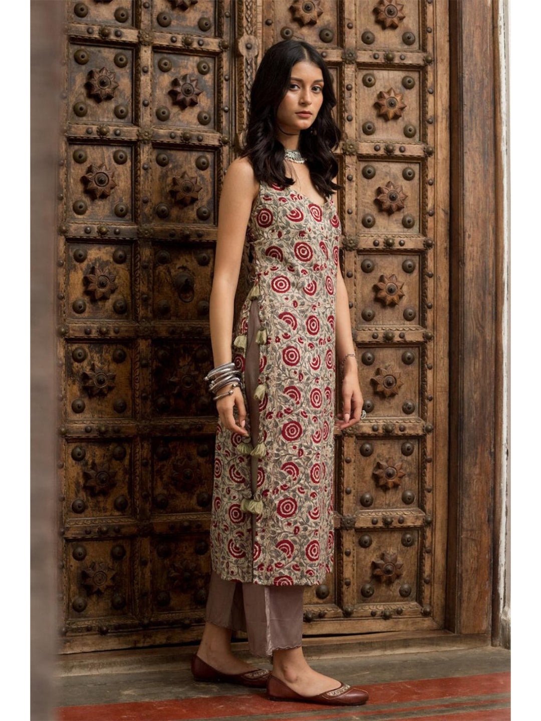 Brick Red Kurta With Palazzos