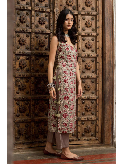 Brick Red Kurta With Palazzos