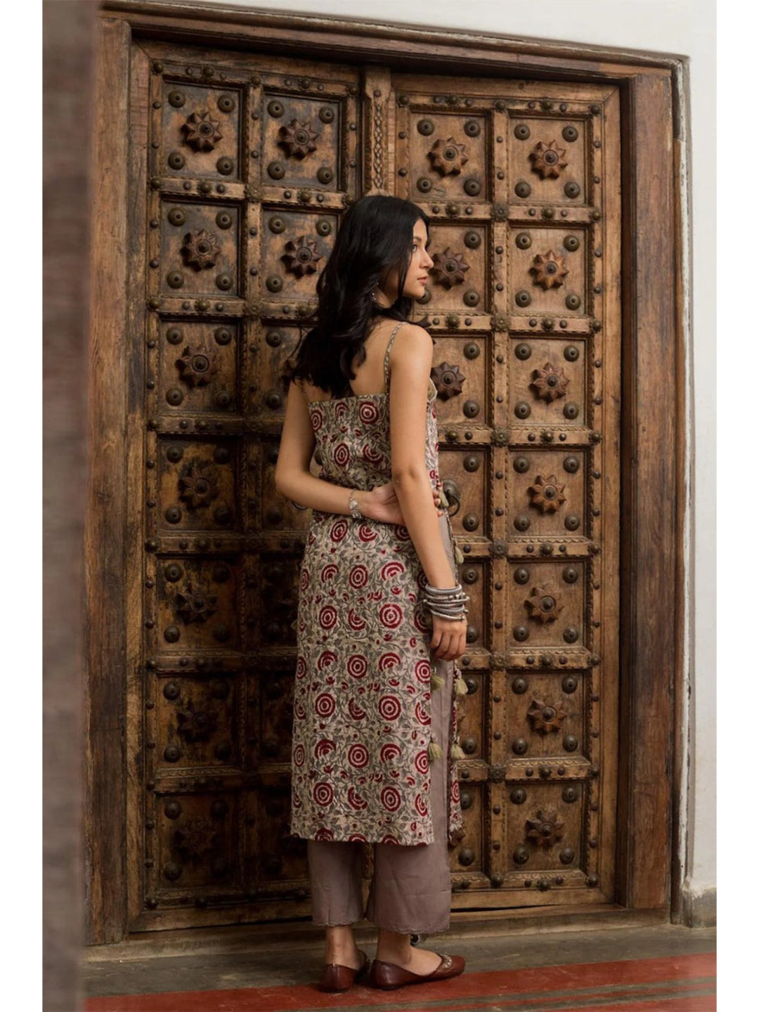 Brick Red Kurta With Palazzos