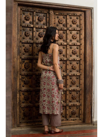 Brick Red Kurta With Palazzos