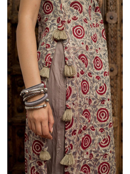 Brick Red Kurta With Palazzos