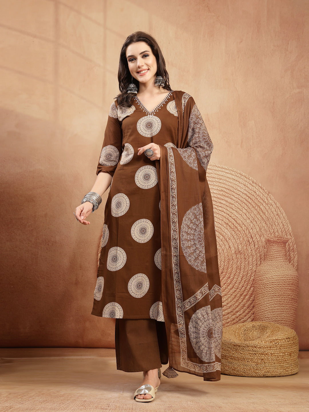 Printed Kurta Set With Dupatta