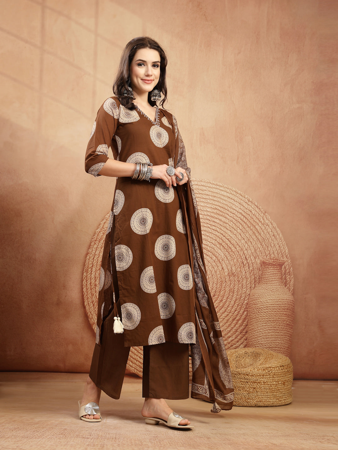 Printed Kurta Set With Dupatta