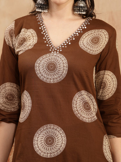 Printed Kurta Set With Dupatta