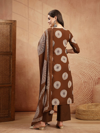 Printed Kurta Set With Dupatta