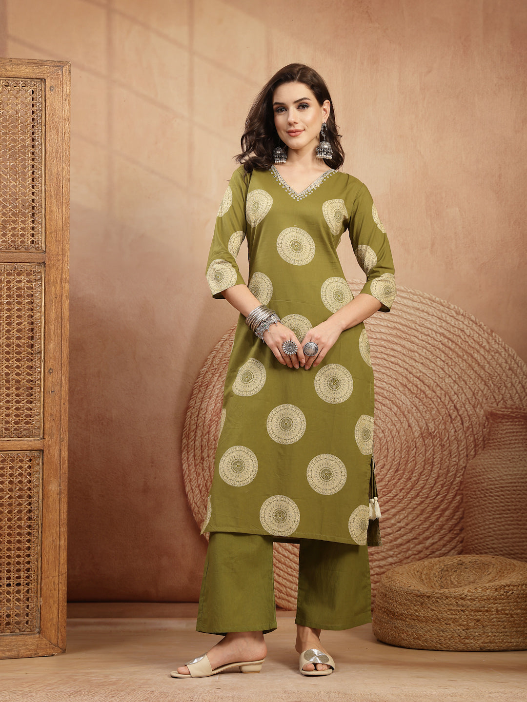 Printed Kurta Set With Dupatta