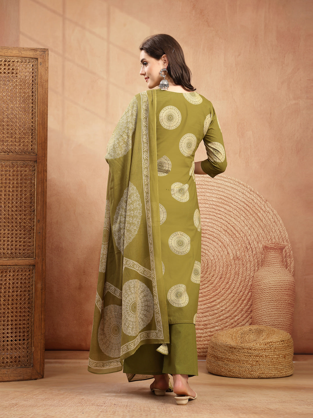 Printed Kurta Set With Dupatta