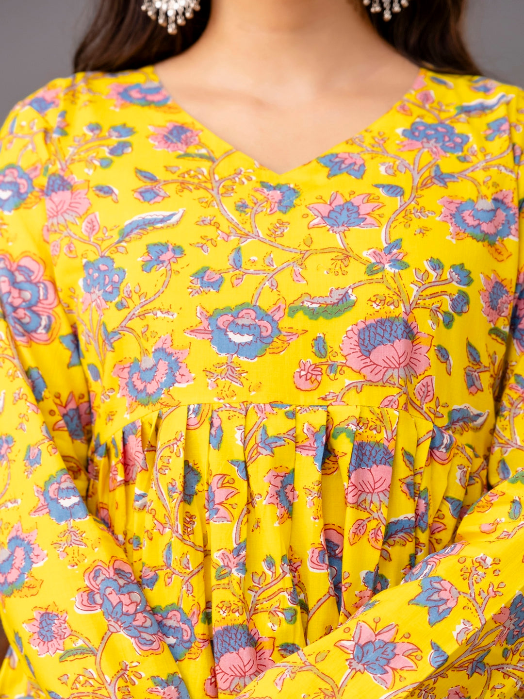 Printed Full-Length Sleeves Regular Pure Cotton Top