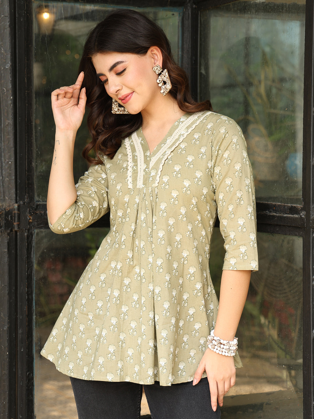 Floral Printed Cotton Top