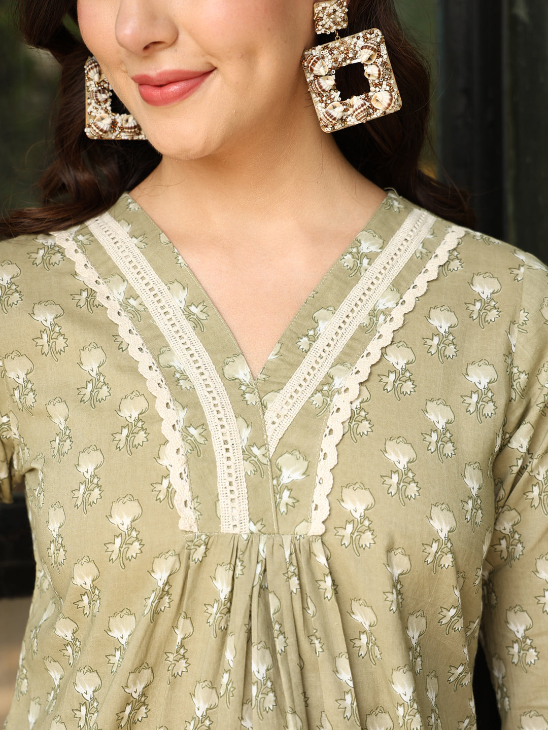 Floral Printed Cotton Top