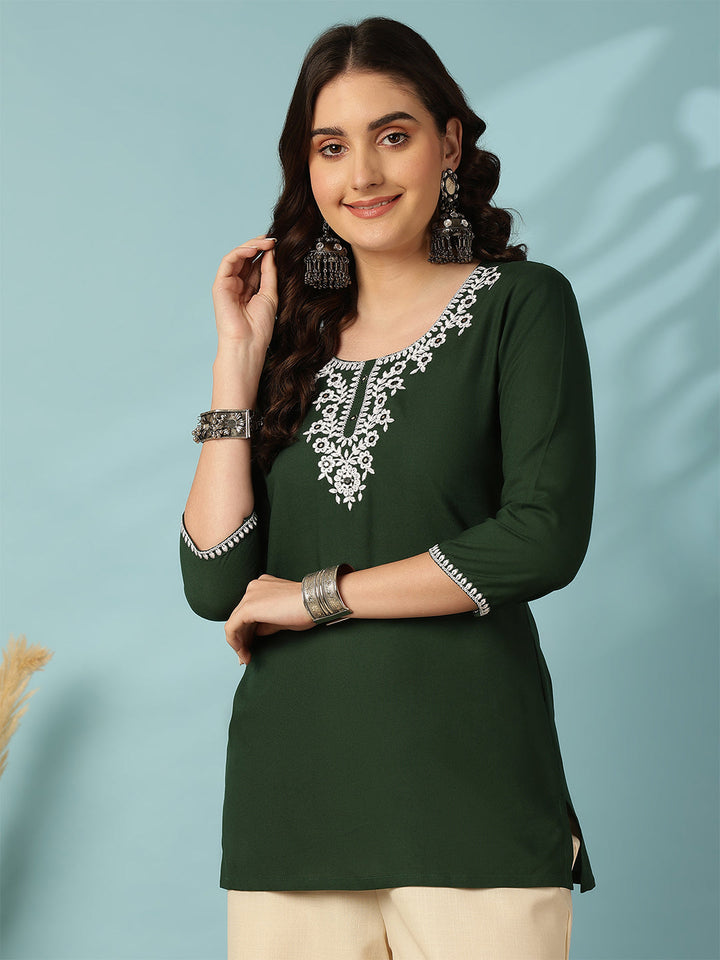 Nishabd rayon embroidered top wholesale manufacturer &amp; exporter from India