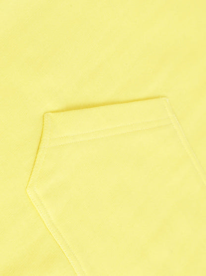 Girls Yellow Fleece FEARLESS Kangaroo Pocket Dress