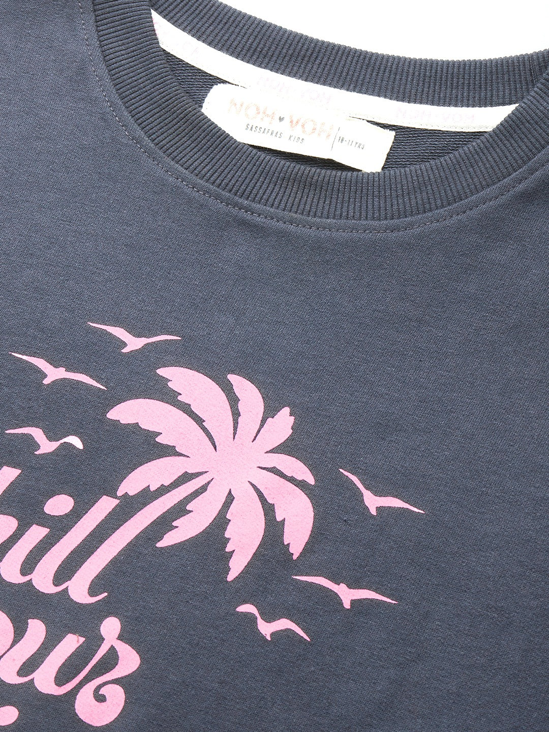 Girls Navy Terry CHILL Sweat Dress