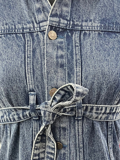 Girls Blue Blast Denim Belted Shirt Dress