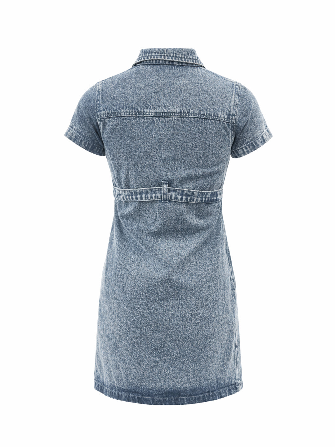 Girls Blue Blast Denim Belted Shirt Dress