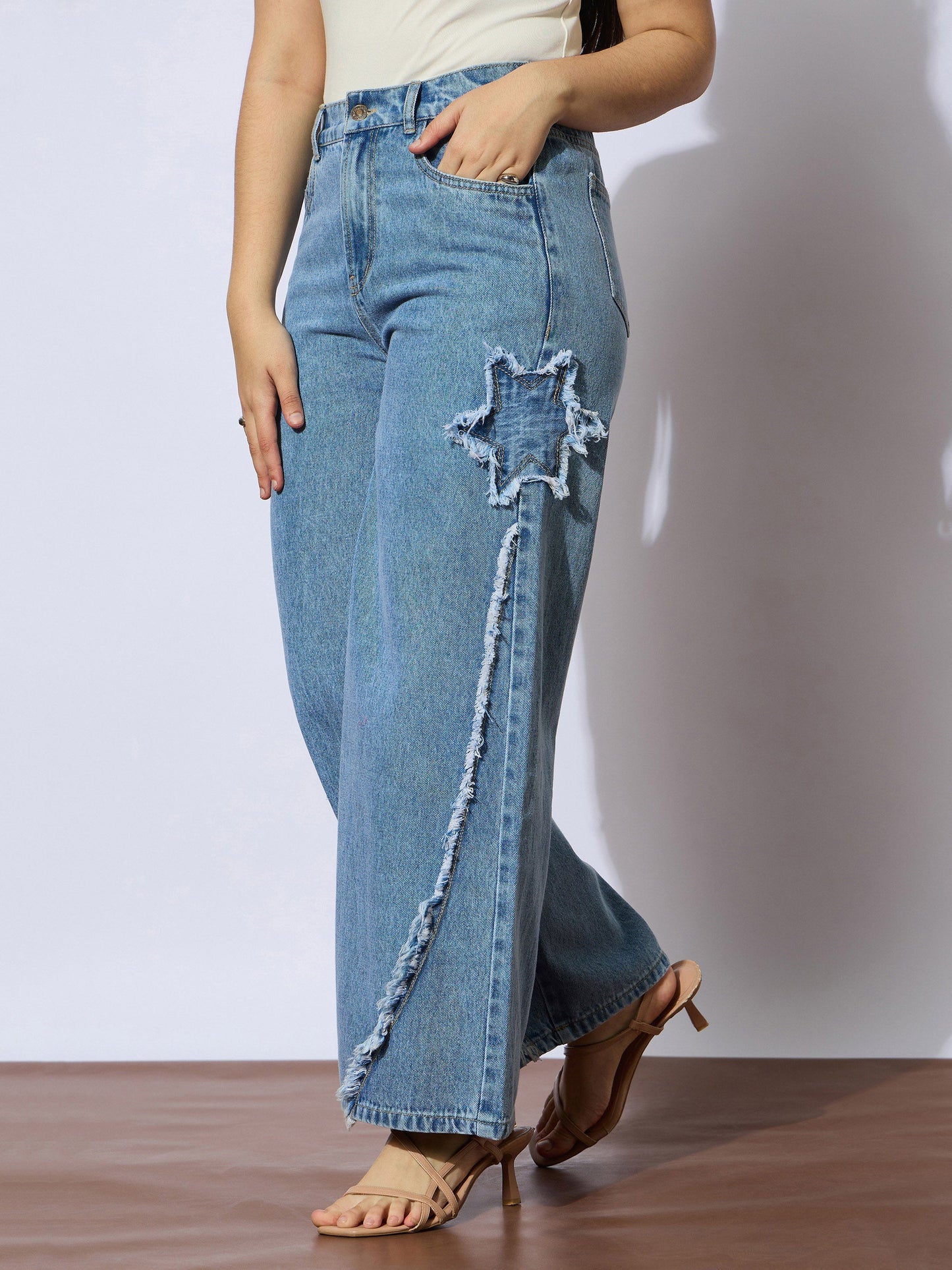 Girls Ice Blue Front Disgrace Straight Jeans