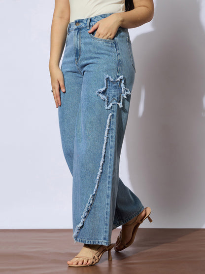 Girls Ice Blue Front Disgrace Straight Jeans