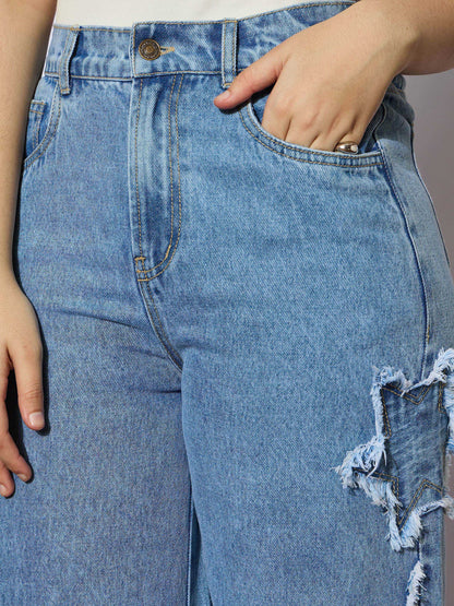 Girls Ice Blue Front Disgrace Straight Jeans