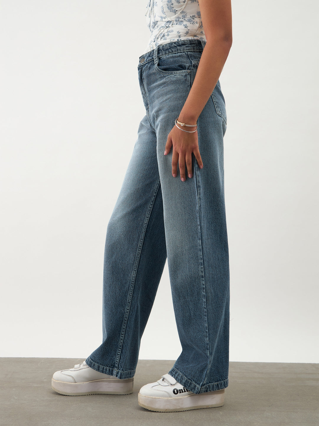 Girls Navy Blast Denim Straight Fit Jeans