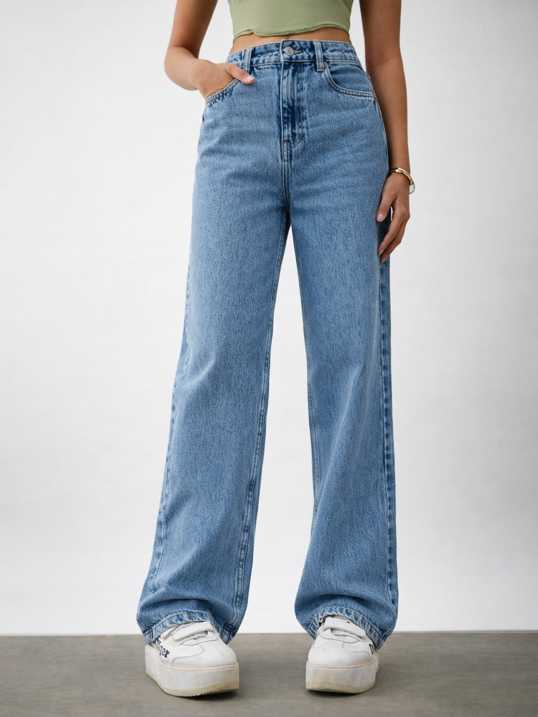 Girls Blue Blast Denim Ankle Length Jeans