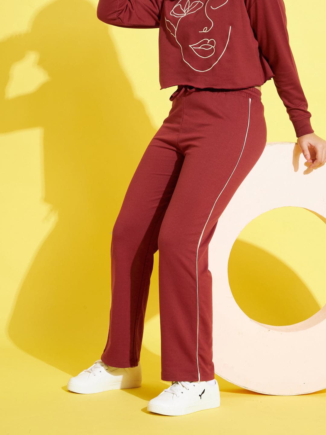 Girls Rust Terry Track Pants