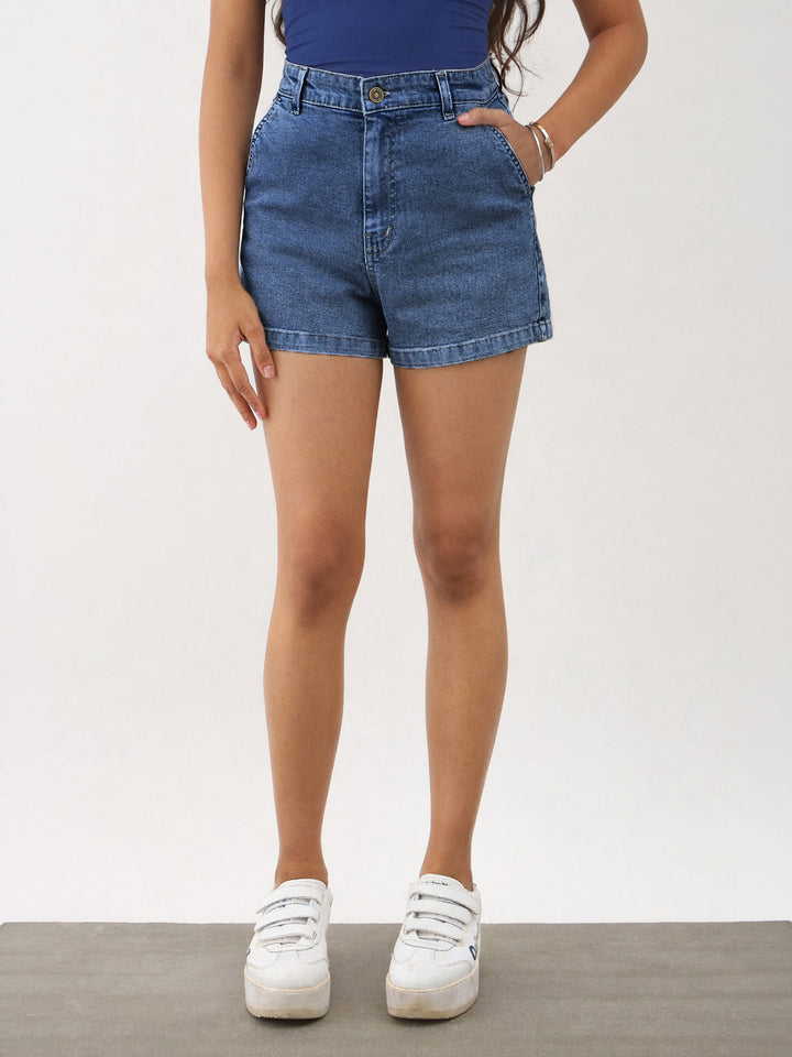 Girls Blue Blast Denim Shorts