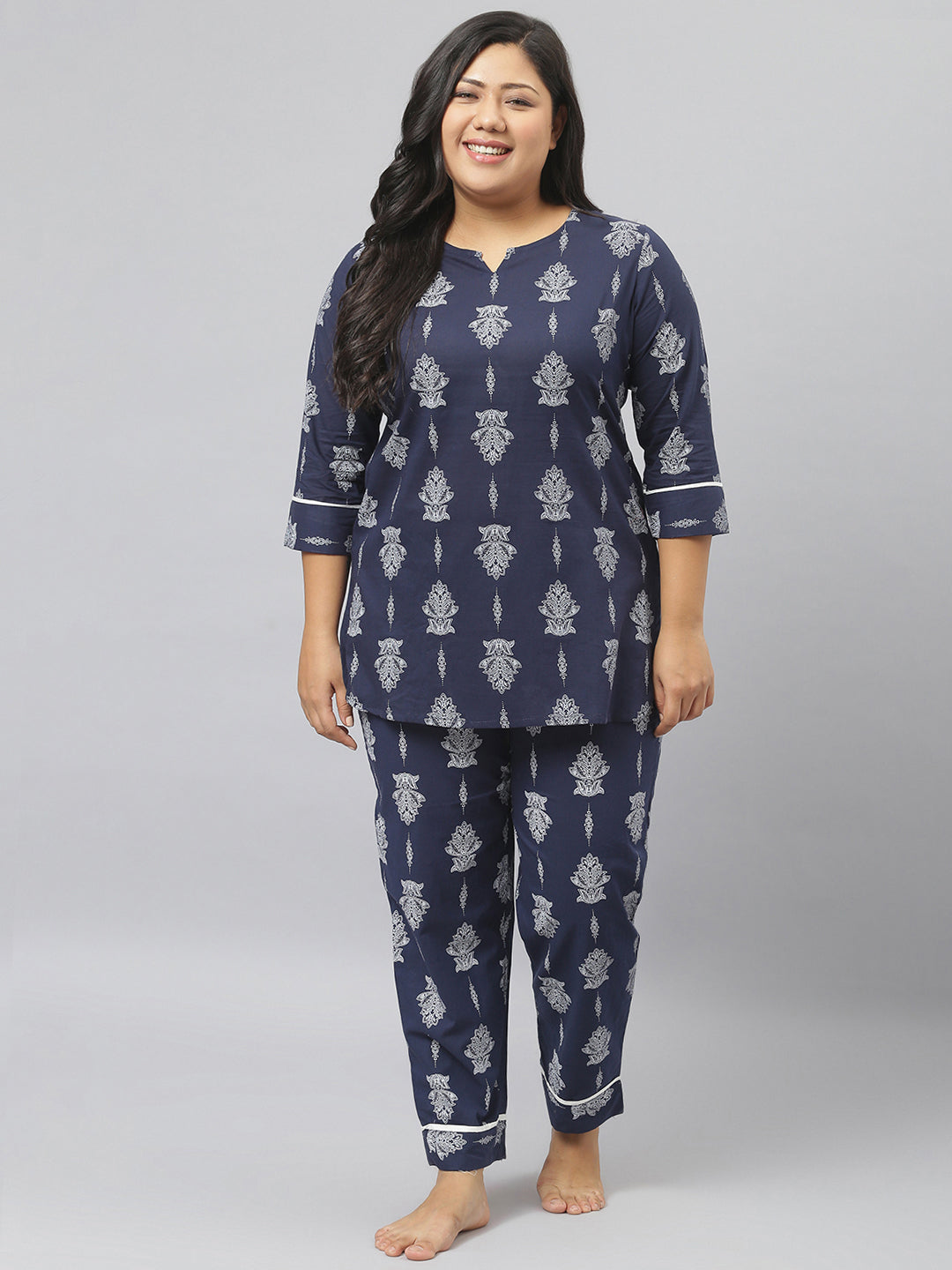 Cotton Floral Print Night Suit Set (Pre-Order)