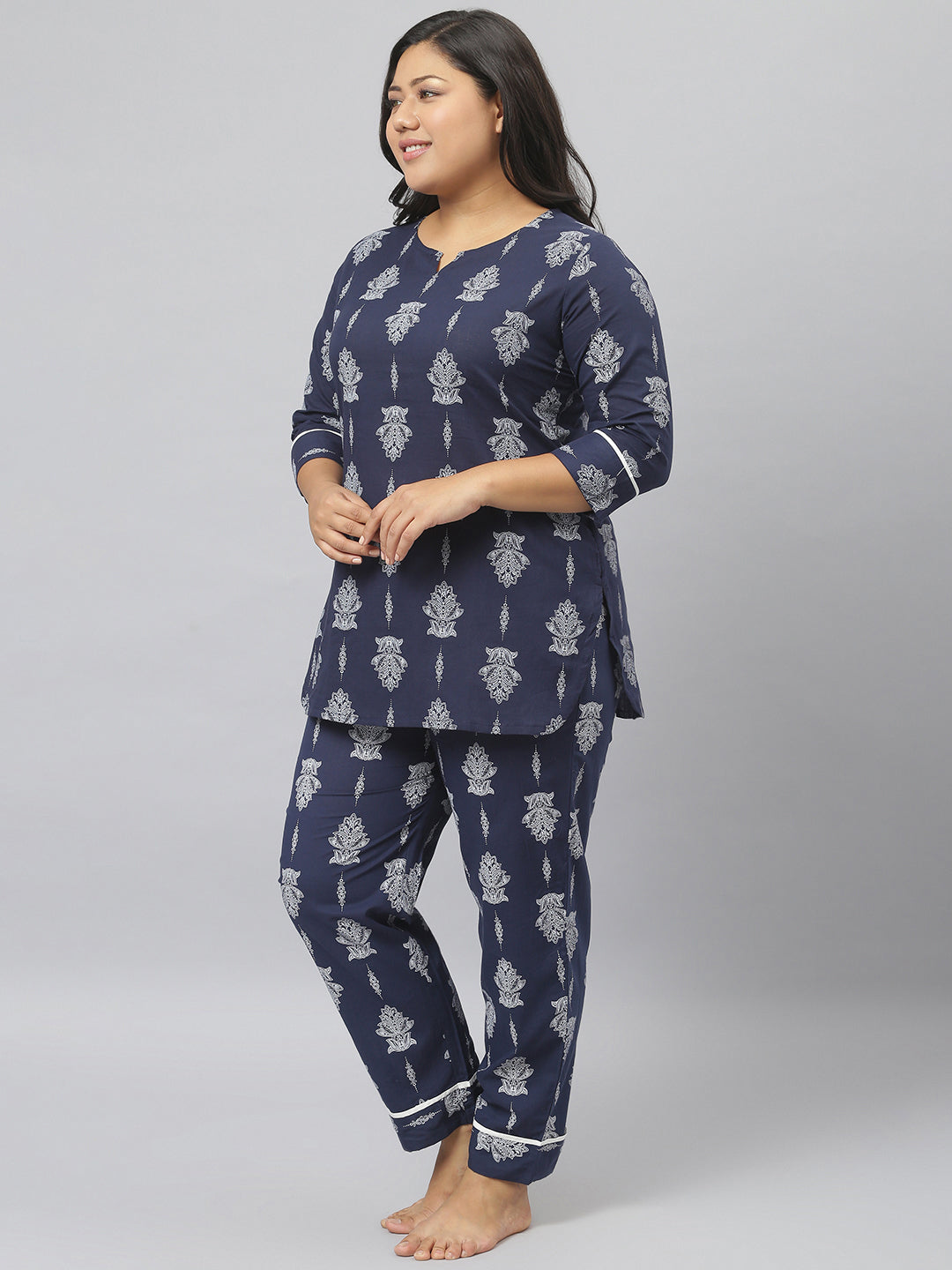 Cotton Floral Print Night Suit Set (Pre-Order)