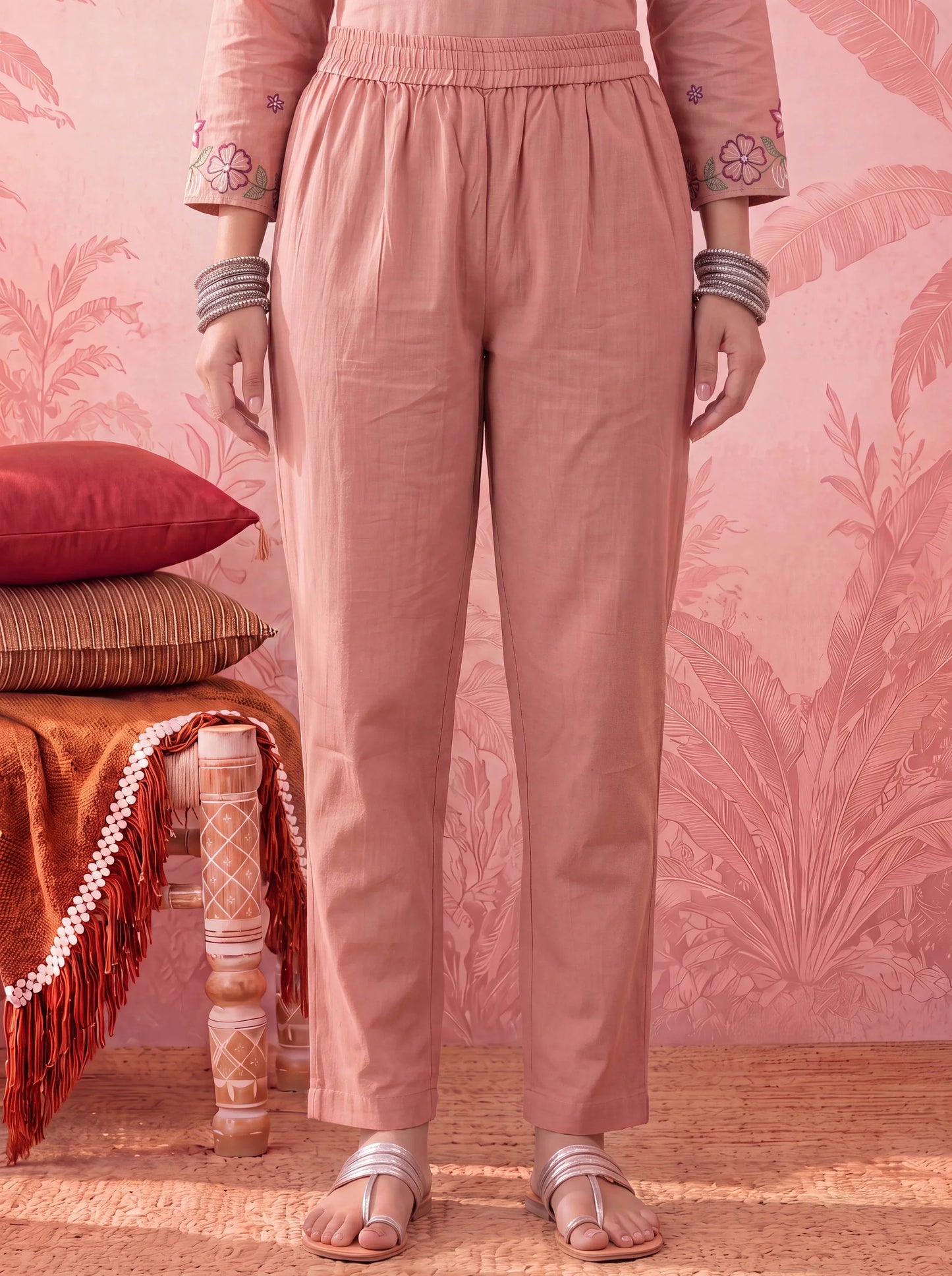 Silky Stripe Kurta Dupatta Pant Set