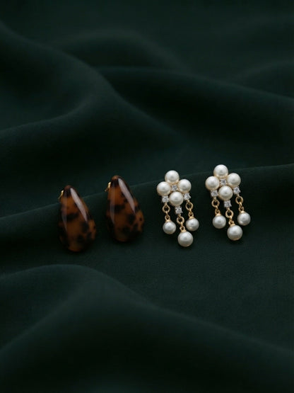 Pack Of 2 Multi-Design Earrings Combo For Women