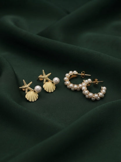Pack Of 2 Multi-Design Earrings Combo For Women