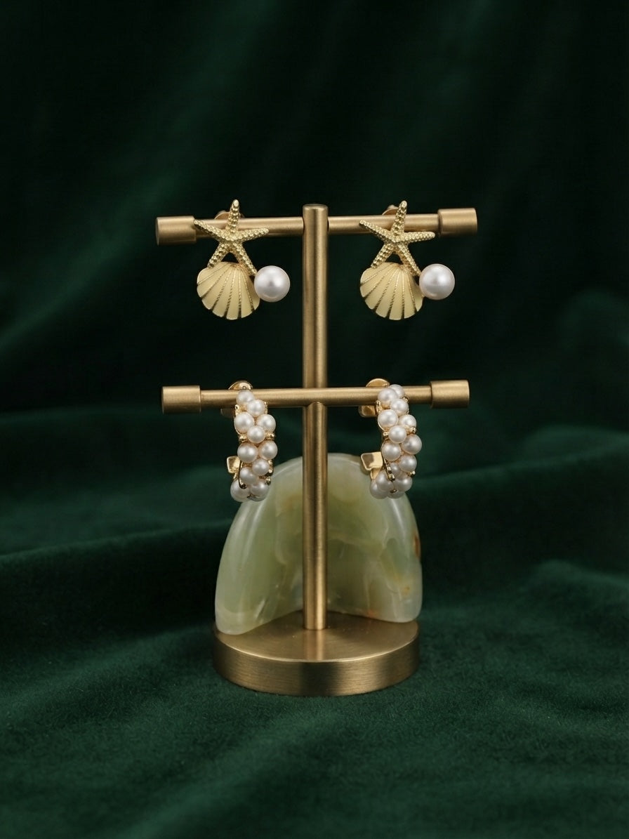 Pack Of 2 Multi-Design Earrings Combo For Women