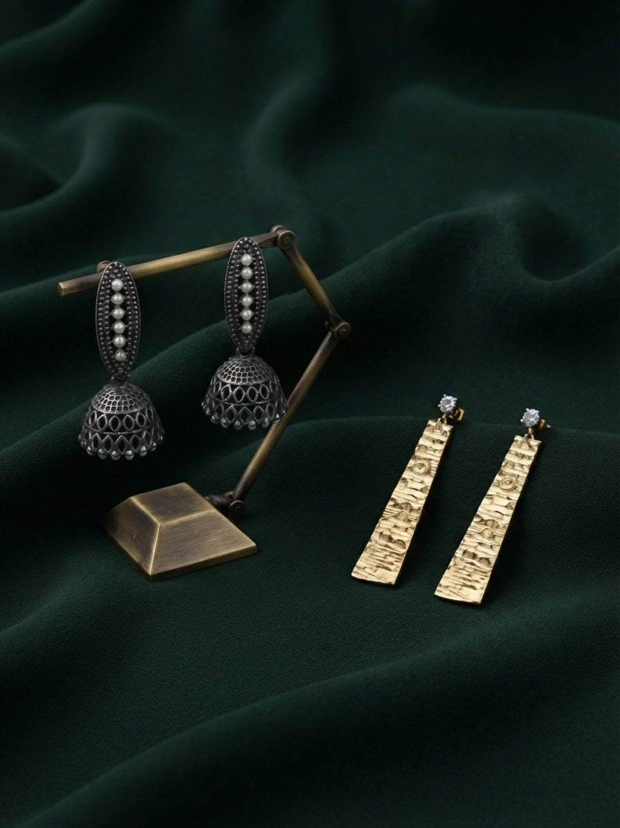 Pack Of 2 Multi-Design Earrings Combo For Women