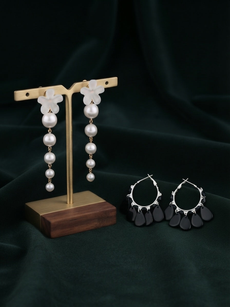 Pack Of 2 Multi-Design Earrings Combo For Women