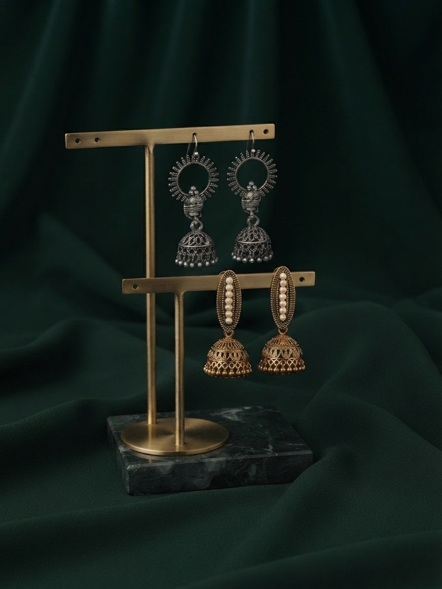 Pack Of 2 Multi-Design Earrings Combo For Women