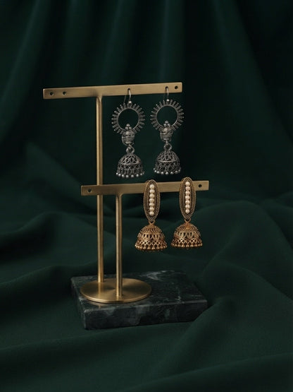 Pack Of 2 Multi-Design Earrings Combo For Women