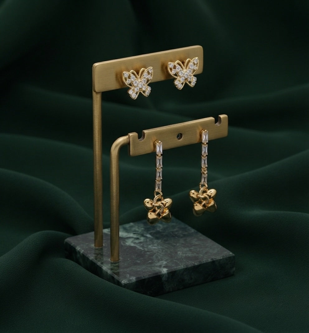 Pack Of 2 Multi-Design Earrings Combo For Women