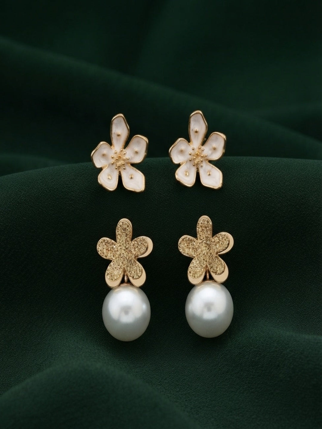 Pack Of 2 Multi-Design Earrings Combo For Women