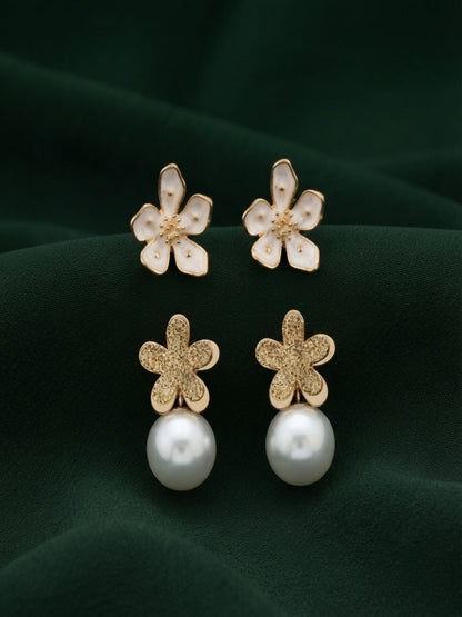 Pack Of 2 Multi-Design Earrings Combo For Women
