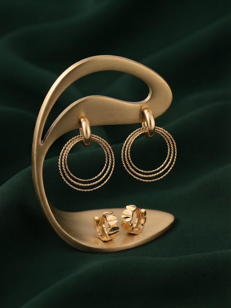 Pack Of 2 Multi-Design Earrings Combo For Women