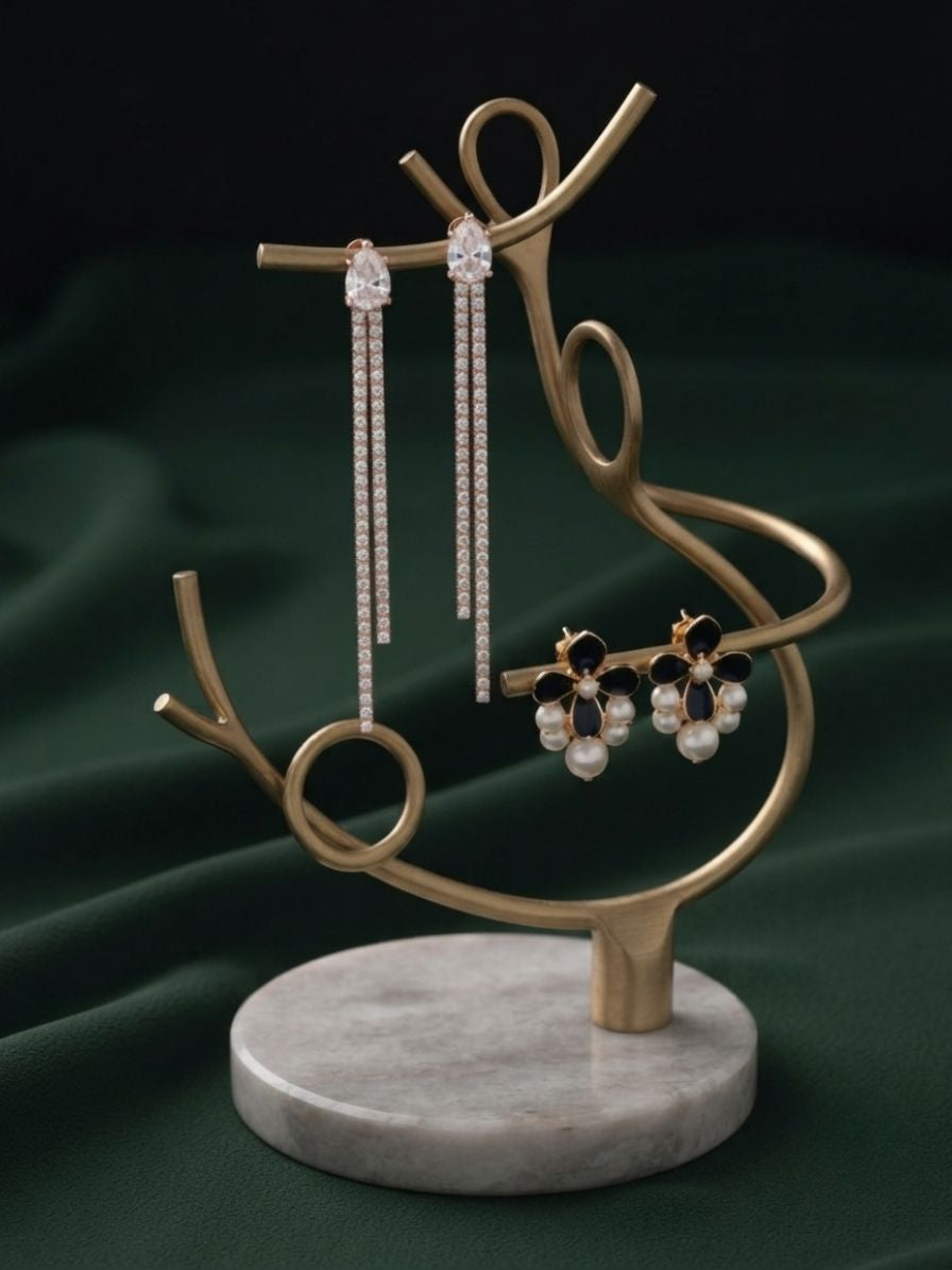 Pack Of 2 Multi-Design Earrings Combo For Women