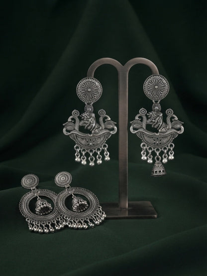 Pack Of 2 Multi-Design Earrings Combo For Women