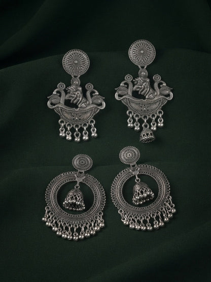Pack Of 2 Multi-Design Earrings Combo For Women