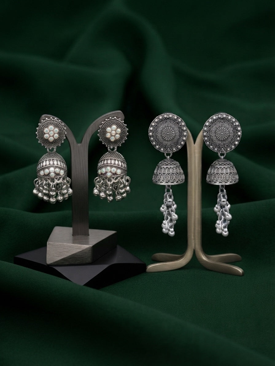 Pack Of 2 Multi-Design Earrings Combo For Women