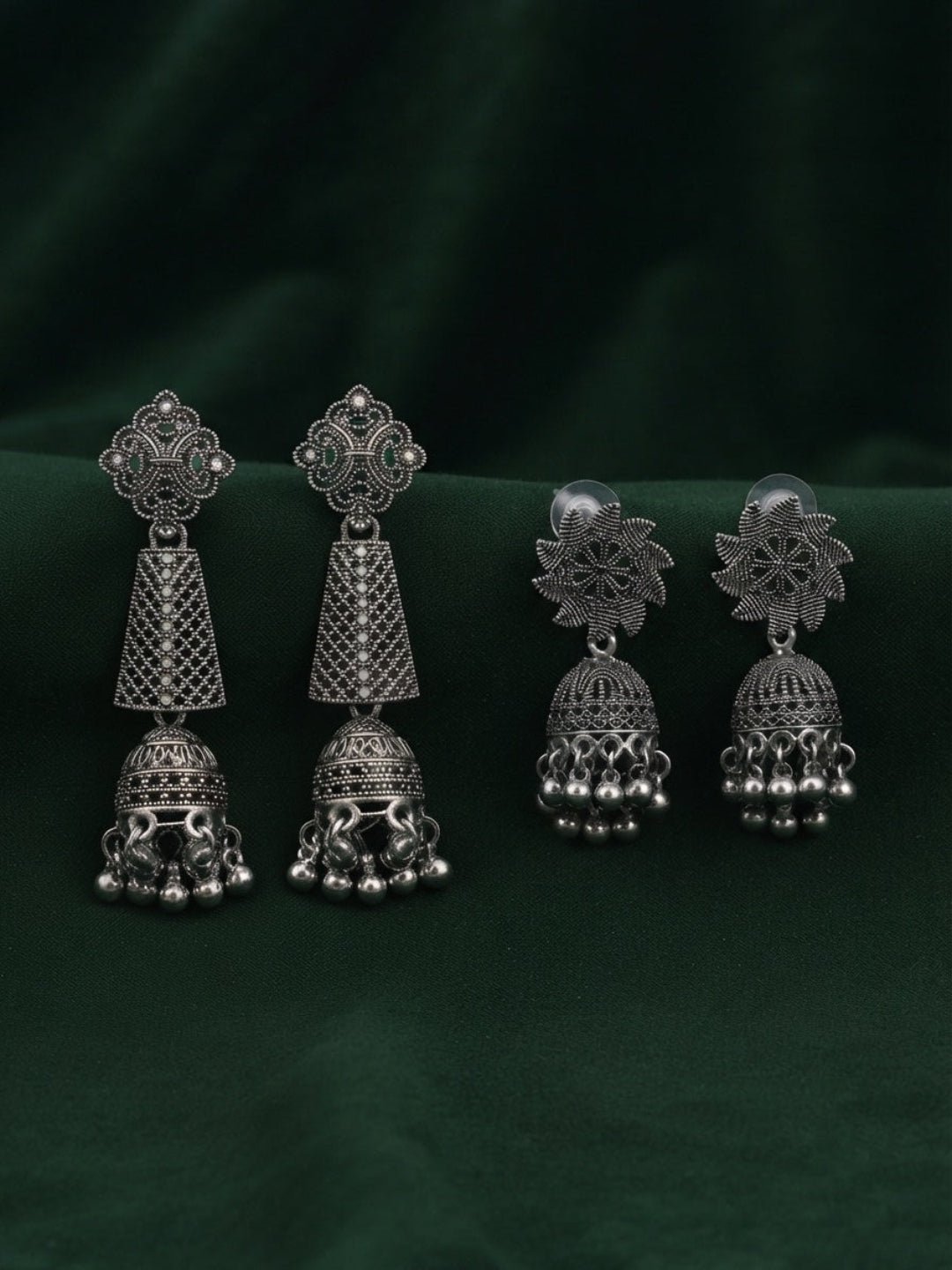 Pack Of 2 Multi-Design Earrings Combo For Women