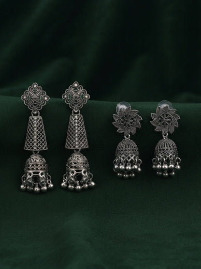 Pack Of 2 Multi-Design Earrings Combo For Women