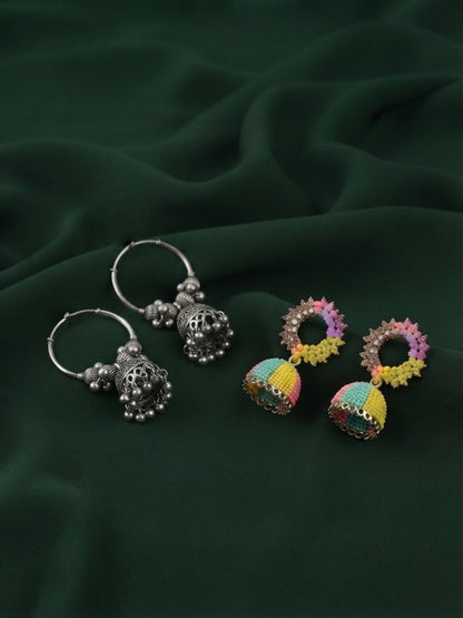 Pack Of 2 Multi-Design Earrings Combo For Women