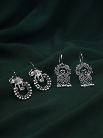 Pack Of 2 Multi-Design Earrings Combo For Women