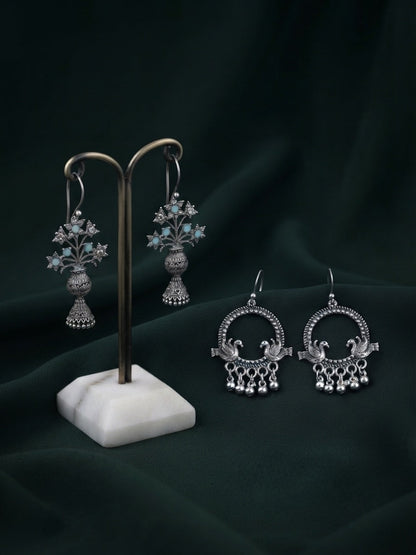Pack Of 2 Multi-Design Earrings Combo For Women